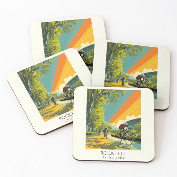 Item preview, Rock Hill South Carolina Retro Travel Art | Riverwalk & Outdoor Adventure designed and sold by TuncGK.
