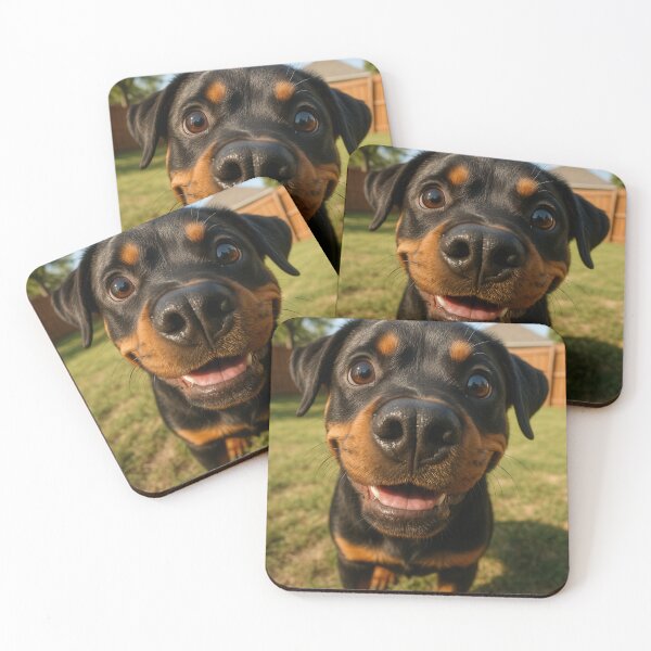 Item preview, Funny Rottweiler Fisheye Dog Close-Up Art designed and sold by Flying Doggo.