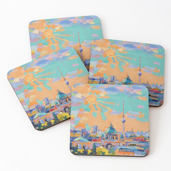 Item preview, Berlin Skyline Oil Painting Summer designed and sold by ArtHouseNiklas.