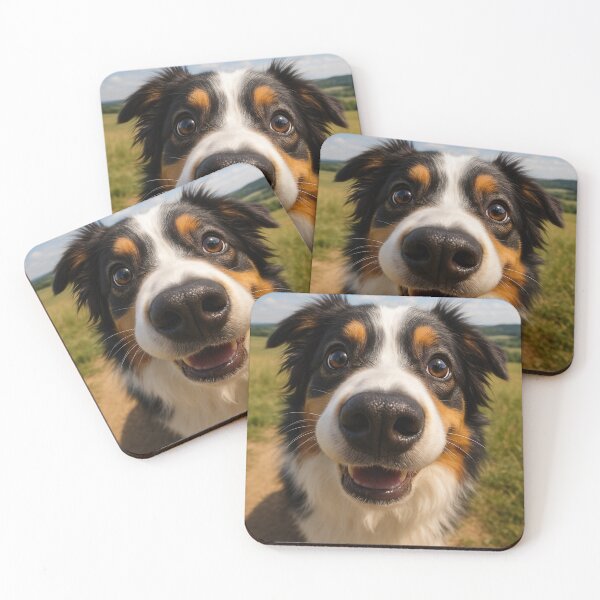 Item preview, Playful Australian Shepherd Fisheye Dog Portrait designed and sold by Flying Doggo.