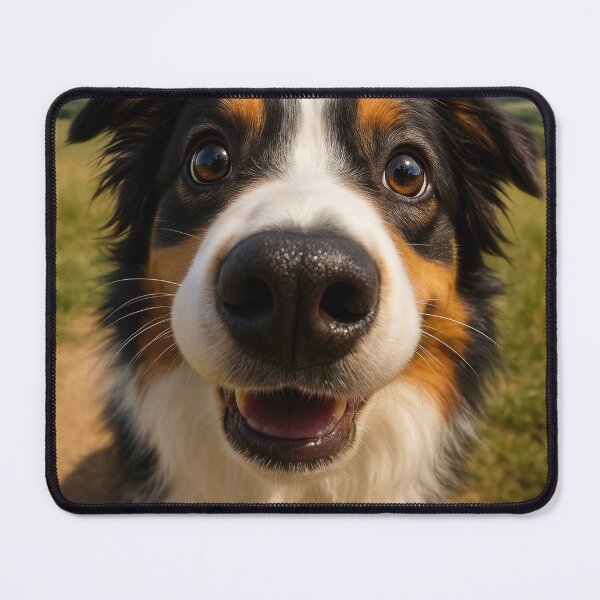 Item preview, Playful Australian Shepherd Fisheye Dog Portrait designed and sold by Flying Doggo.