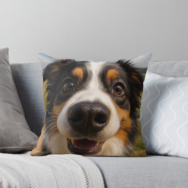 Item preview, Playful Australian Shepherd Fisheye Dog Portrait designed and sold by Flying Doggo.