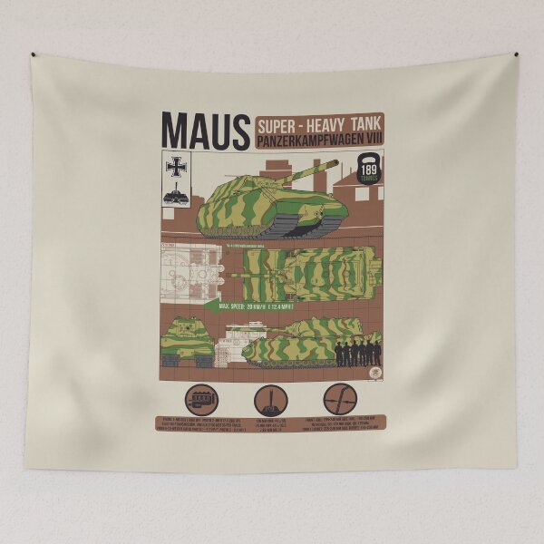 Item preview, For the Maus tank enthusiast! Detailed blueprint and technical specs. designed and sold by FAawRay.