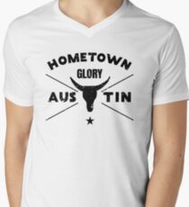 Austin Texas Hometown Glory (Black Print) V-Neck T-Shirt