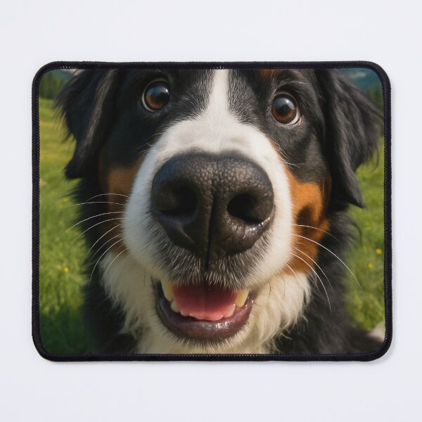 Item preview, Funny Bernese Mountain Dog Fisheye Portrait designed and sold by Flying Doggo.