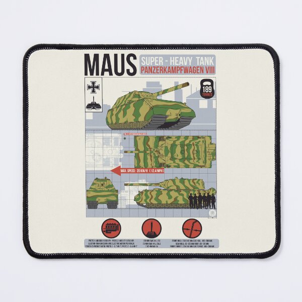 Item preview, For the true tank enthusiast! Detailed Pzkpfw VIII Maus blueprint and technical specs. designed and sold by FAawRay.