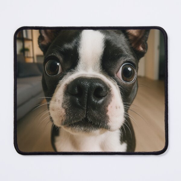 Item preview, Funny Boston Terrier Fisheye Dog Portrait designed and sold by Flying Doggo.