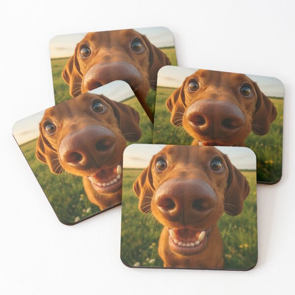 Item preview, Playful Vizsla Fisheye Funny Dog Portrait designed and sold by Flying Doggo.