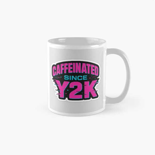 Item preview, Caffeinated Since Y2K – Retro Coffee Addict Aesthetic Design designed and sold by AtikumW.