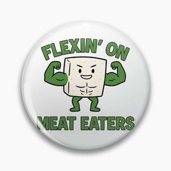 Item preview, Flexin’ on Meat Eaters – Funny Vegan Gym Meme Design designed and sold by Greek and Vegan.