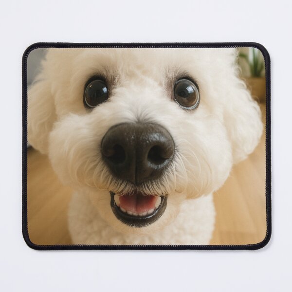 Item preview, Funny Bichon Frise Fisheye Dog Portrait designed and sold by Flying Doggo.