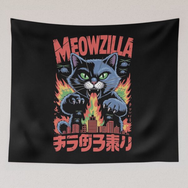 Item preview, Meowzilla Funny Cat Monster Parody designed and sold by BestDetailer.