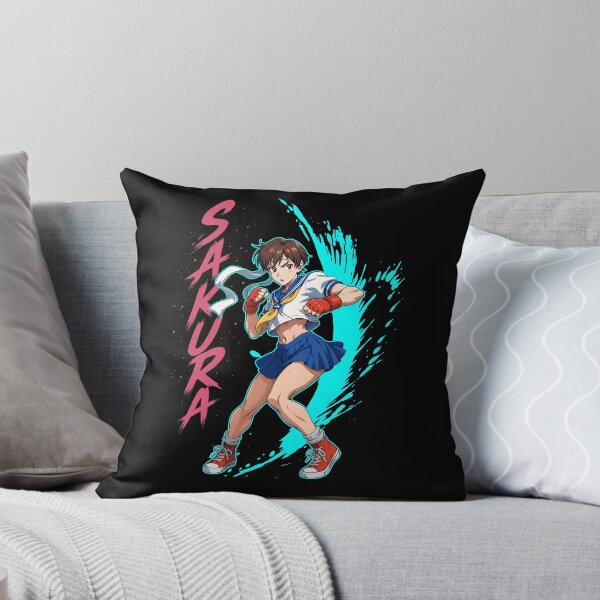 Sakura Street Fighter Pillows & Cushions for Sale | Redbubble