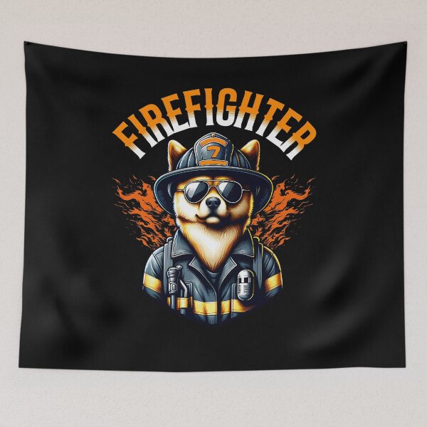 Item preview, Cool firefighter dog designed and sold by ReneMM.