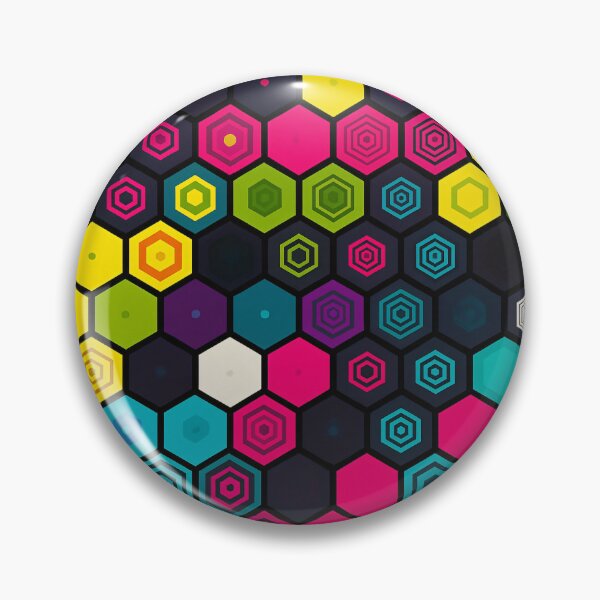 Item preview, Neon Hex Pattern designed and sold by Kaleidoscope Print.