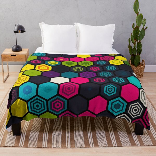 Item preview, Neon Hex Pattern designed and sold by Kaleidoscope Print.