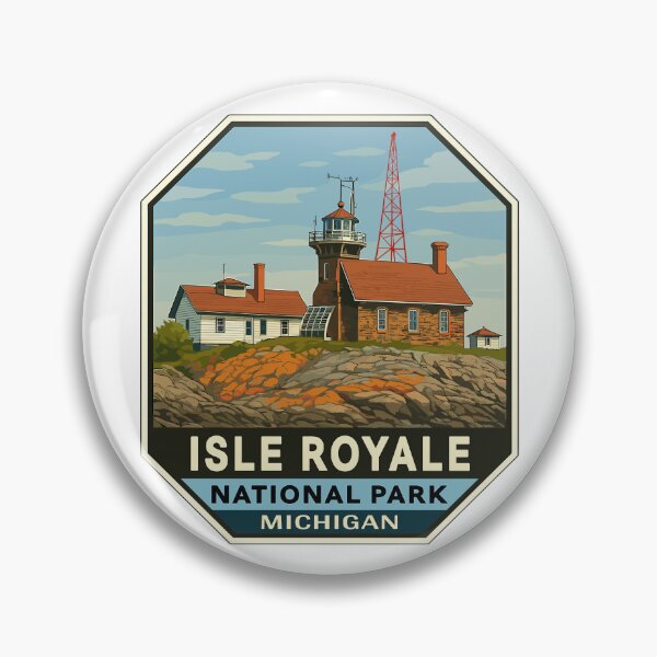 Item preview, Isle Royale National Park Retro Wilderness Sticker designed and sold by Ismeal Von.