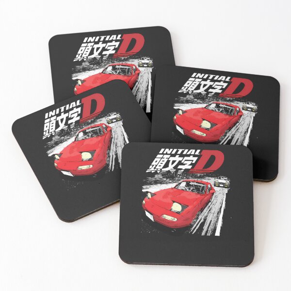 Item preview, Initial D - Mountain Drift Racing Tandem Takumi Fujiwara Ae86 Vs Toru Suetsugu'S Eunos Mx5 Miata Na Roadster designed and sold by ealandse.