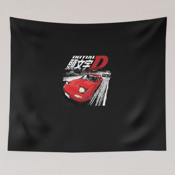 Item preview, Initial D - Mountain Drift Racing Tandem Takumi Fujiwara Ae86 Vs Toru Suetsugu'S Eunos Mx5 Miata Na Roadster designed and sold by ealandse.