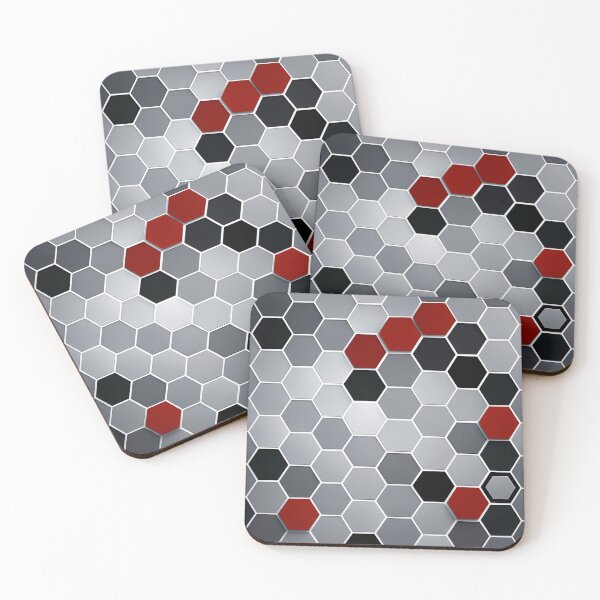 Item preview, Metallic Hex Remix designed and sold by Kaleidoscope Print.