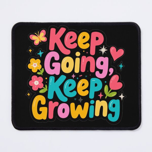 Item preview, Keep Going Keep Growing – Colorful Motivational Quote Typography designed and sold by Infinity Design0.