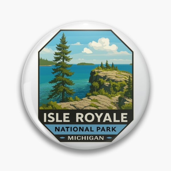 Item preview, Isle Royale National Park Retro Wilderness Sticker designed and sold by Ismeal Von.