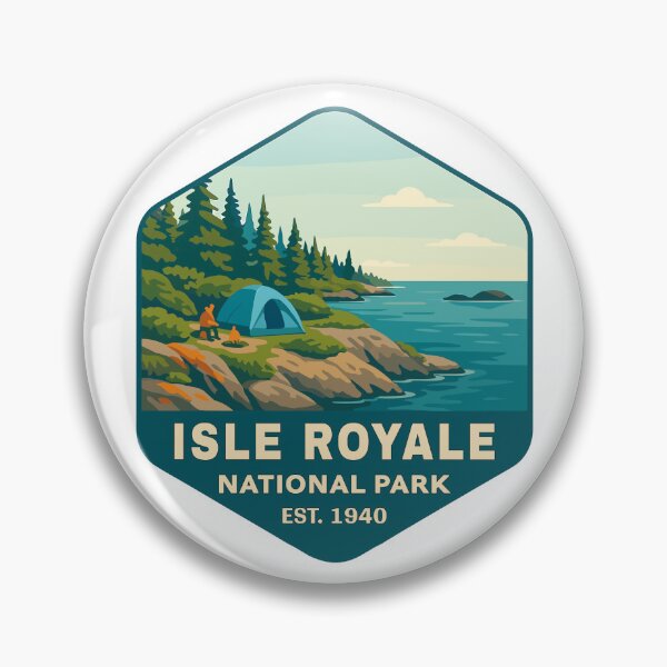 Item preview, Isle Royale National Park Retro Wilderness Sticker designed and sold by Ismeal Von.