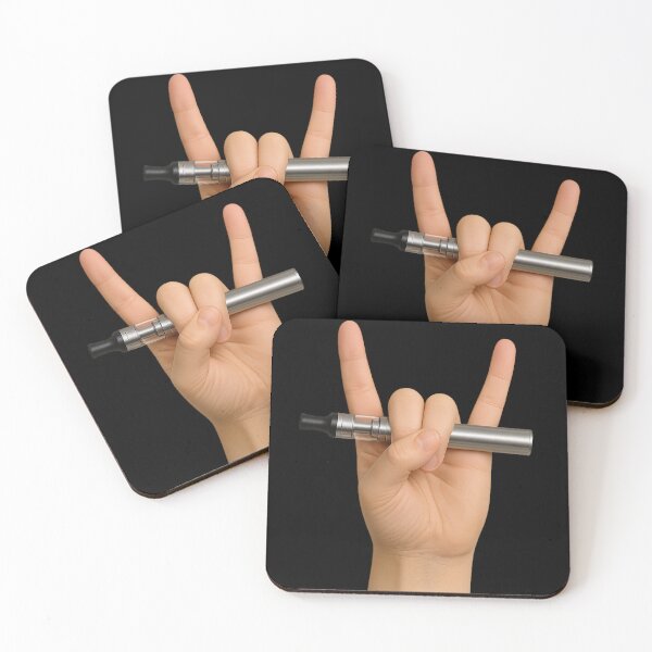 Aperçu de l'œuvre Rock On Vape – Cigarette électronique argentée à la main créée et vendue par House of Taste Designs.