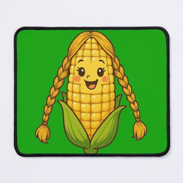 Item preview, Cute Sweet Corn Girl with Braided Pigtails designed and sold by IraBum.