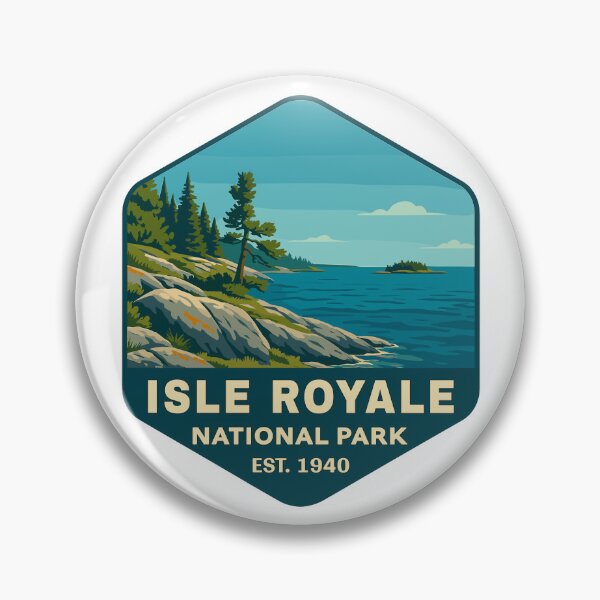 Item preview, Isle Royale National Park Retro Wilderness Sticker designed and sold by Ismeal Von.