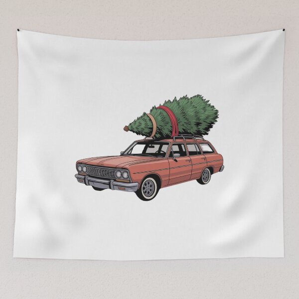 Item preview, Vintage Christmas Tree Car Design designed and sold by ArtByYunus.