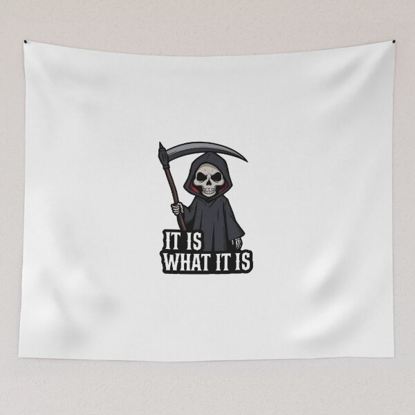 Item preview, Copy of It Is What It Is – Grim Reaper Cartoon designed and sold by Merch By Style.