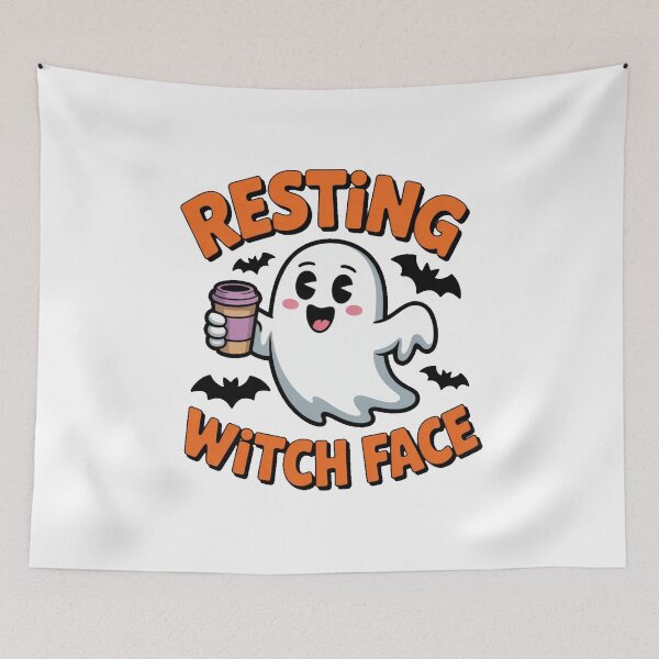 Item preview, Resting Witch Face Funny Halloween Cute Ghost designed and sold by AmabelleAtelier.