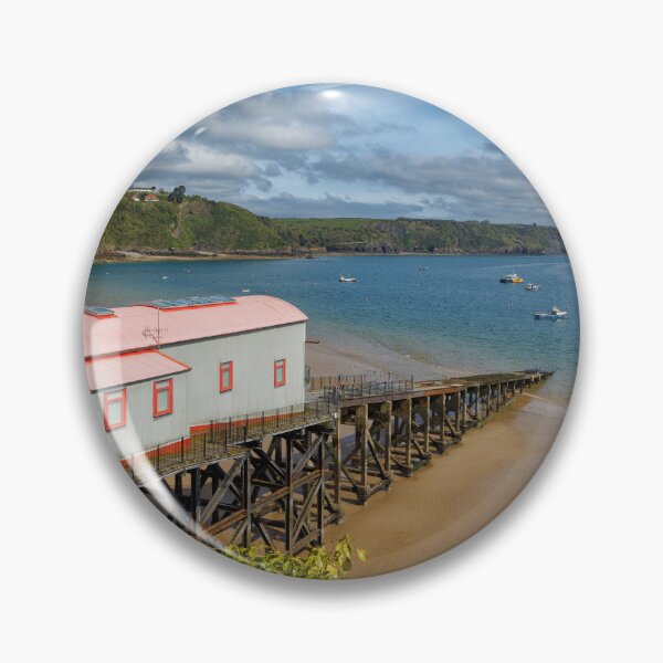 Item preview, The old lifeboat station on Tenby beach Pembrokeshire Wales designed and sold by John Gilham - Landscape Photography.