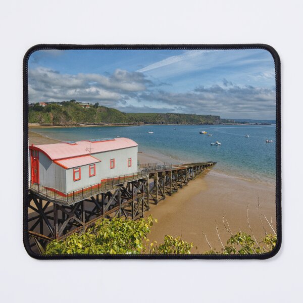 Item preview, The old lifeboat station on Tenby beach Pembrokeshire Wales designed and sold by John Gilham - Landscape Photography.