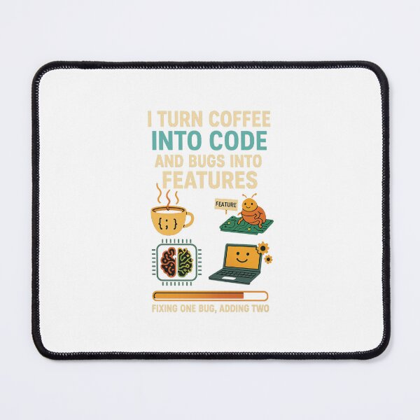 Item preview, Coffee, Code & Features – Funny Programmer Quote designed and sold by roaaroaa.