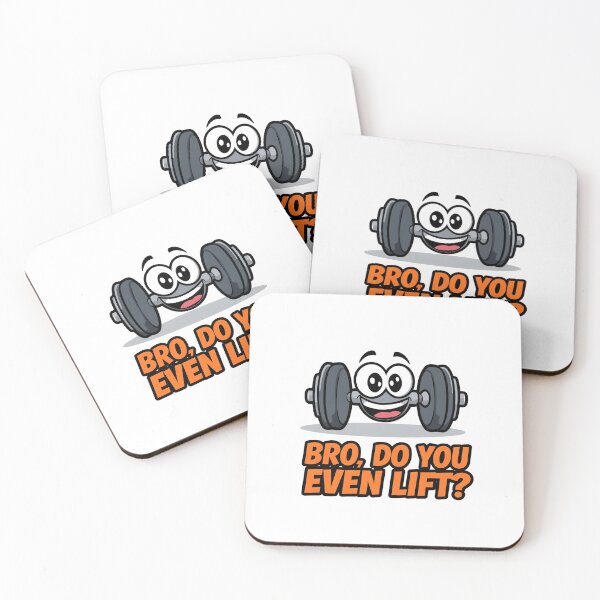 Item preview, Smiling Cartoon Dumbbell – Bro, Do You Even Lift? designed and sold by Merch By Style.