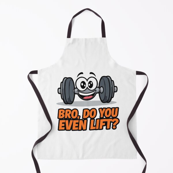 Item preview, Smiling Cartoon Dumbbell – Bro, Do You Even Lift? designed and sold by Merch By Style.