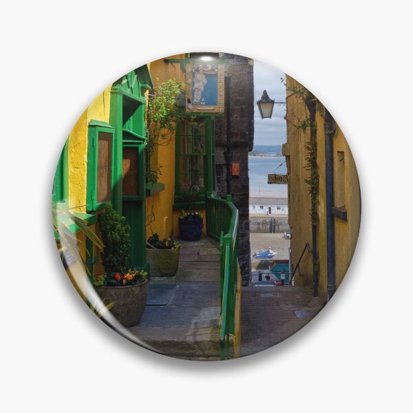Item preview, A colourful narrow walkway in Tenby to the harbour and beach Pembrokeshire Wales designed and sold by John Gilham - Landscape Photography.