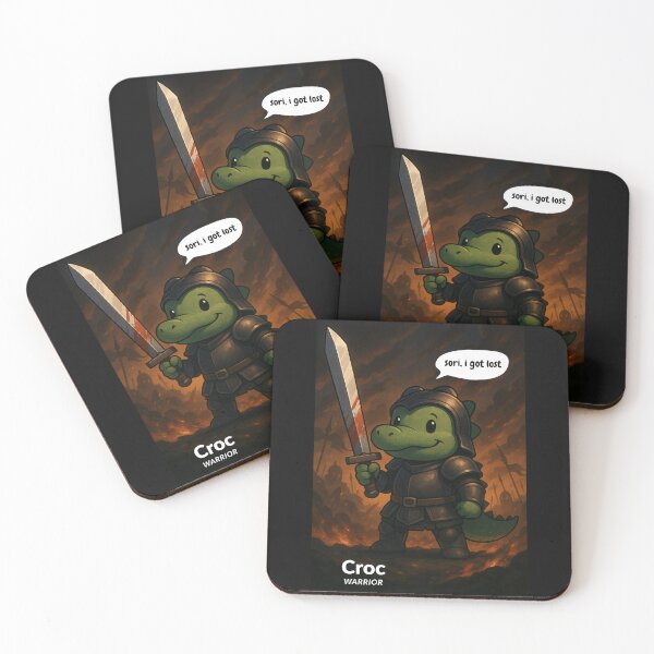 Item preview, Croc Warrior – Funny Cartoon Crocodile Knight Fantasy Design designed and sold by Geexyz.