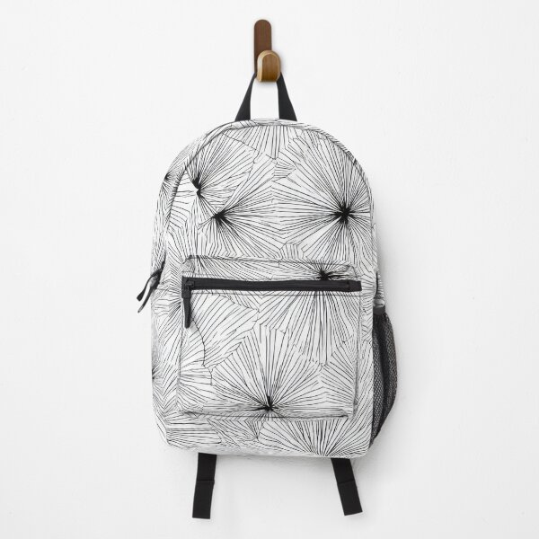 Item preview, pattern, organic forms, polygonal, small straight black lines on white background, symmetrical designed and sold by thewandswant.