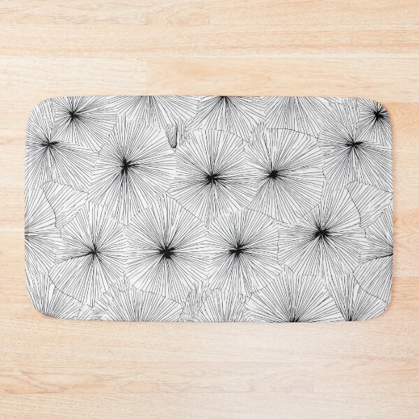 Item preview, pattern, organic forms, polygonal, small straight black lines on white background, symmetrical designed and sold by thewandswant.