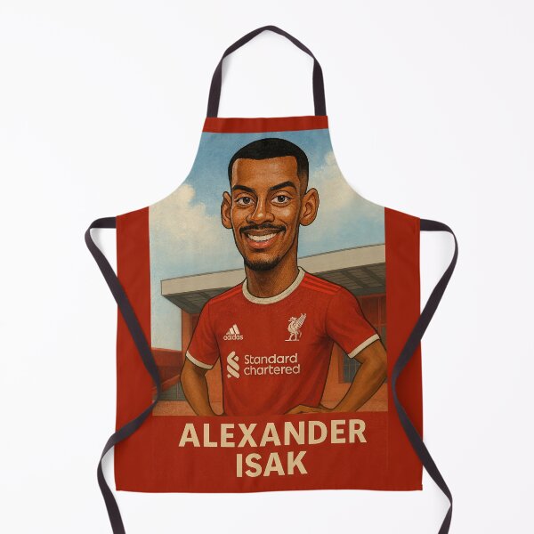 Item preview, Alexander Isak Liverpool FC Caricature Illustration designed and sold by TheWonkyEaselCo.