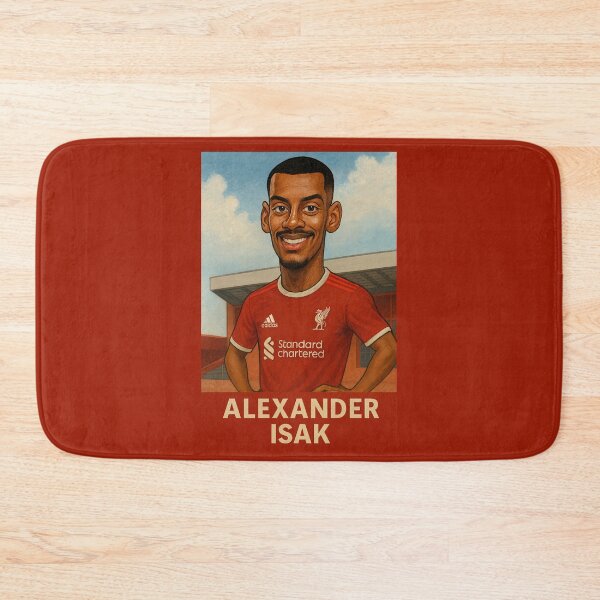 Item preview, Alexander Isak Liverpool FC Caricature Illustration designed and sold by TheWonkyEaselCo.