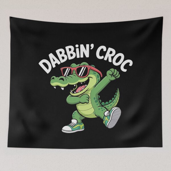 Item preview, Funny Dabbin’ Crock Cartoon Art designed and sold by BestDetailer.