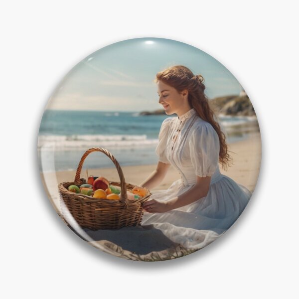 Artikelvorschau, Victorian Lady Enjoying a Picnic by the Sea entworfen und verkauft von BlareBlare.