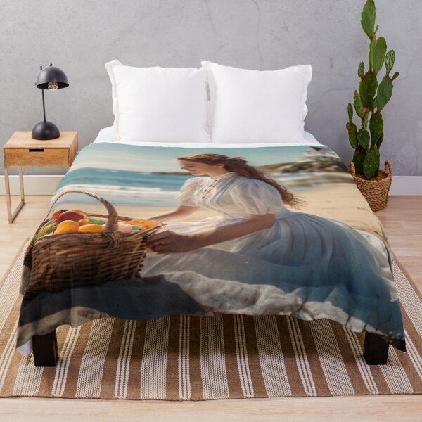 Item preview, Victorian Lady Enjoying a Picnic by the Sea designed and sold by BlareBlare.