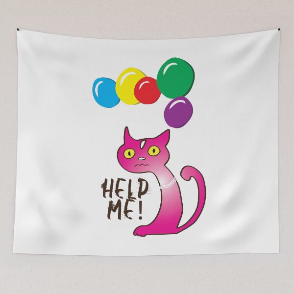 Item preview, Cat help balloons designed and sold by tarek25.