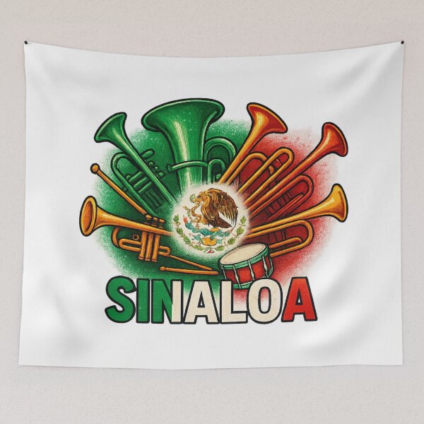 Item preview, Sinaloa Banda Beats: Mexican Flag Pride designed and sold by Globalcitytees.