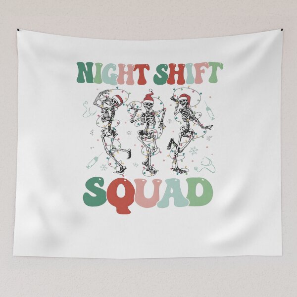 Item preview, Christmas Skeletons Night Shift Squad designed and sold by Axelhellquis.